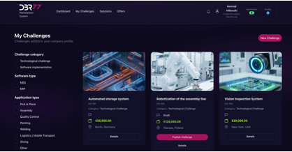 DBR77 Marketplace — automation challenges and bids